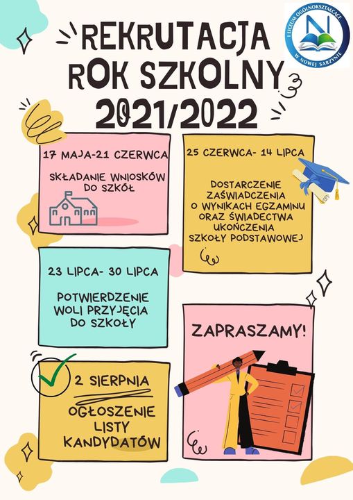 Rekrutacja Rok Szkolny 2021/2023